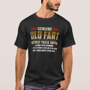 echte alte Furz ausgeschiedener TRUCK-TREIBER mit T-Shirt