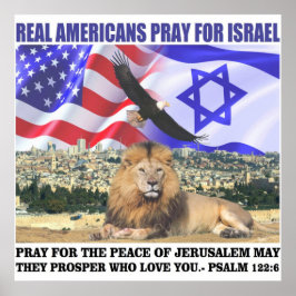 Echte Amerikaner beten für Israel Poster