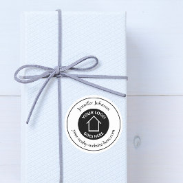 Echte Anwesen-Firma hinzufügen Sie Ihr Logo benutz Runder Aufkleber