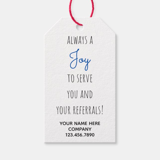 Echte Anwesen Freude, Referrals Pop von Geschenkanhänger (Vorderseite)