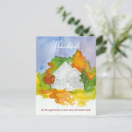 Echte Anwesen Vielen Dank für Ihr Business Referen Postkarte