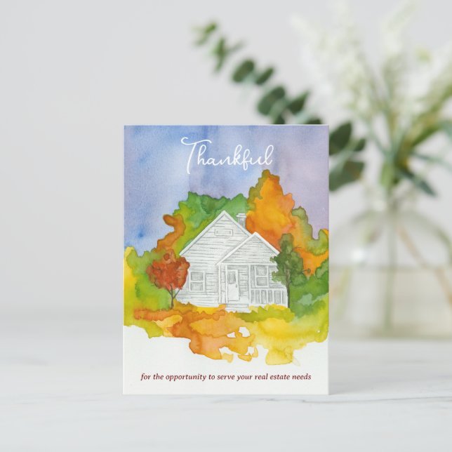 Echte Anwesen Vielen Dank für Ihr Business Referen Postkarte (Stehend Vorderseite)