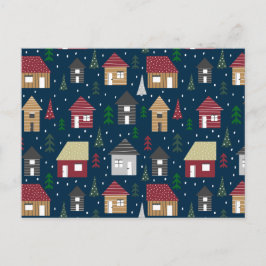 Echte Anwesen Weihnachts-Haus-Pattern Urlaub Postkarte