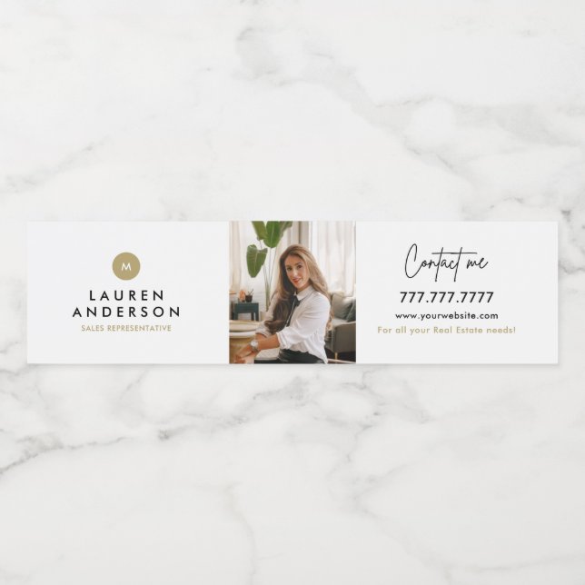 Echte Anwesen-Werbe-Wasser-Flasche-Etikett (Einzelnes Label)