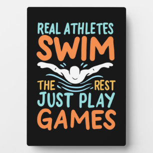 Echte Athleten Swim Fotoplatte