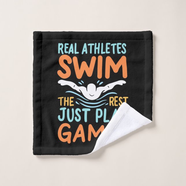 Echte Athleten Swim Waschlappen (Waschlappen)