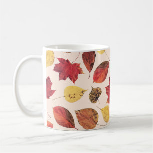 Echte Blätter Foto, einzigartiges nahtloses Muster Kaffeetasse