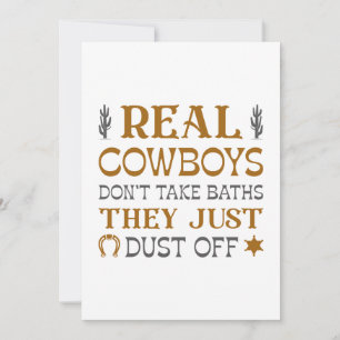 Echte Cowboys nehmen keine Bäder, sie trocknen nur Dankeskarte