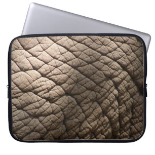 Echte Elefantenhaut Textur, zerknittert. Laptopschutzhülle