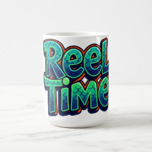 Echte Fangzeit Angeln Lustiger Wortwitz Geschenk f Kaffeetasse