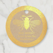Echte Foil Honey Bee Frohe Weihnachtsgeschenke Fav