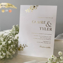 Echte Folie Elegante und schlichte Typografie Hoch