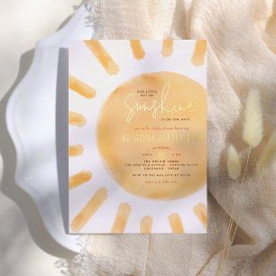 Echte Folie Sunshine Boho geschlechtsneutrale Baby Folieneinladung