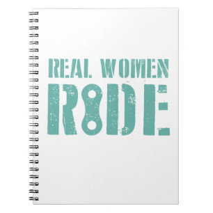Echte Frauen fahren Rad Notizblock