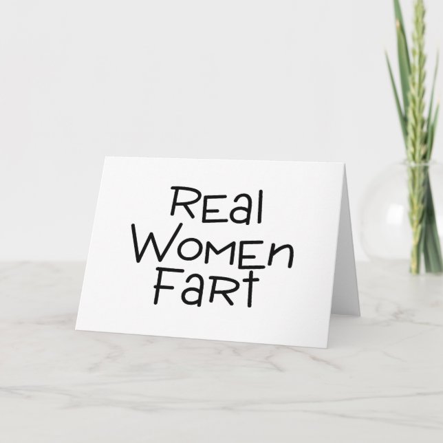 Echte Furz für Frauen Karte (Vorderseite)