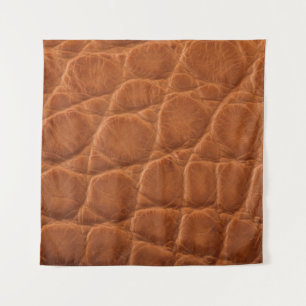 Echte genuine braune Alligatorledertextur, Wandteppich