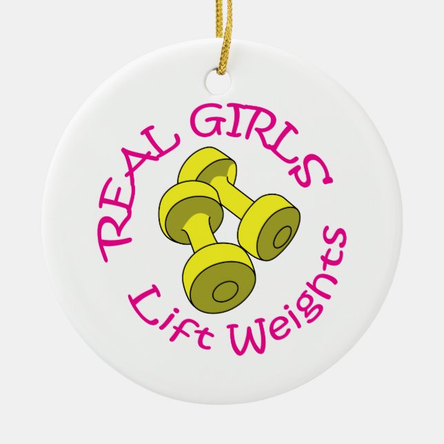 Echte Girls Lift Weight Keramik Ornament (Vorne)