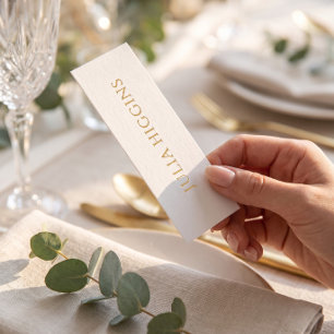 Echte Goldfolie benutzerdefinierte Hochzeits-Name Folieneinladung