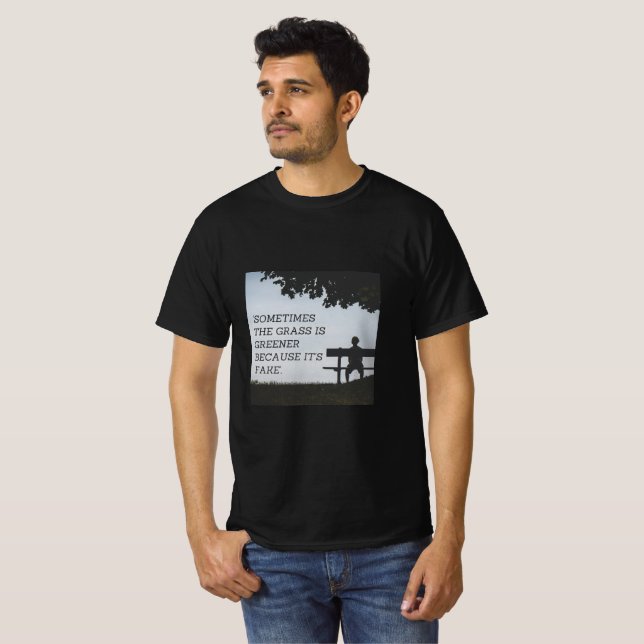 Echte Gras-Weisheits-Tee T-Shirt (Vorne ganz)