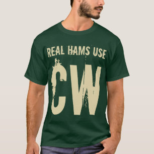 Echte Hams benutzen CW Mens Radio Ham T-Shirt (Dun