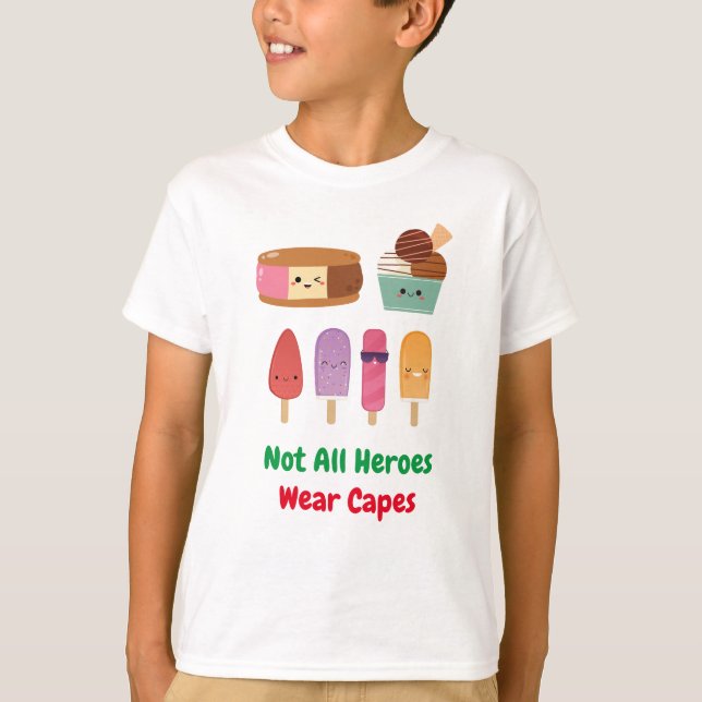 Echte Helden : Eisdielen T-Shirt (Vorderseite)