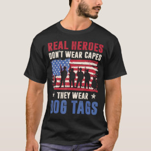 Echte Helden tragen keine Kapen, die sie Hundeschr T-Shirt