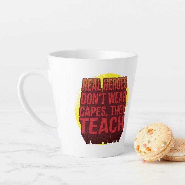 Echte Helden tragen keine Kapen, die sie lehren Milchtasse (Beispiel)