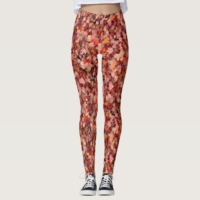 Echte Herbstlaube Leggings (Vorderseite)