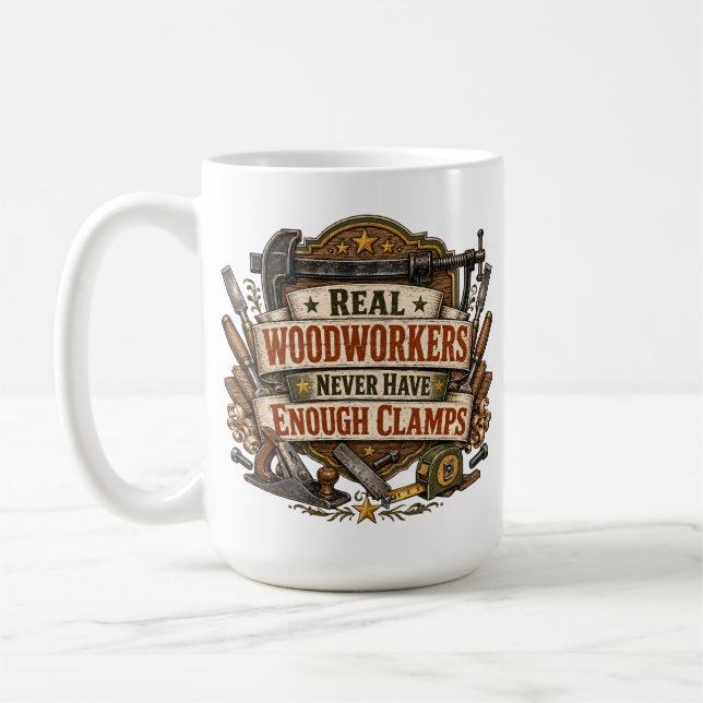 Echte Holzarbeiter Klemmen-Kaffeetasse Kaffeetasse (Links)