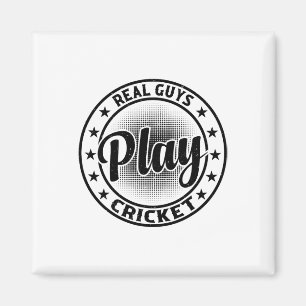 Echte Kerle spielen Cricket - Cricket spielender C Magnet
