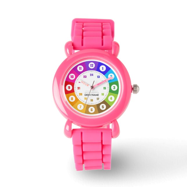 Echte Lernuhr für Kinder - Schlicht- EasyRead Armbanduhr (Vorderseite)