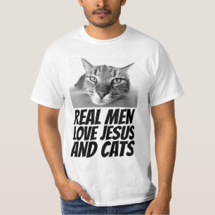 Echte LIEBE JESUS & CATS CHRISTLICHE CAT-T - SHIRT