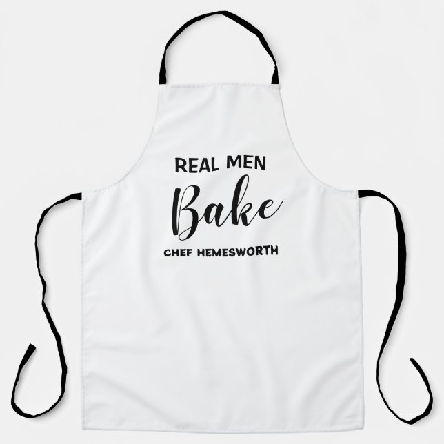 Echte Männer backen, Personalisierte Küche Schürze (Vorderseite)