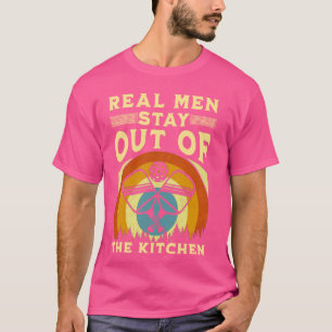 Echte Männer Bleibe aus der Küche Funny Pickleball T-Shirt