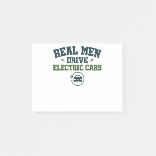Echte Männer fahren Elektroautos Post-it Klebezettel