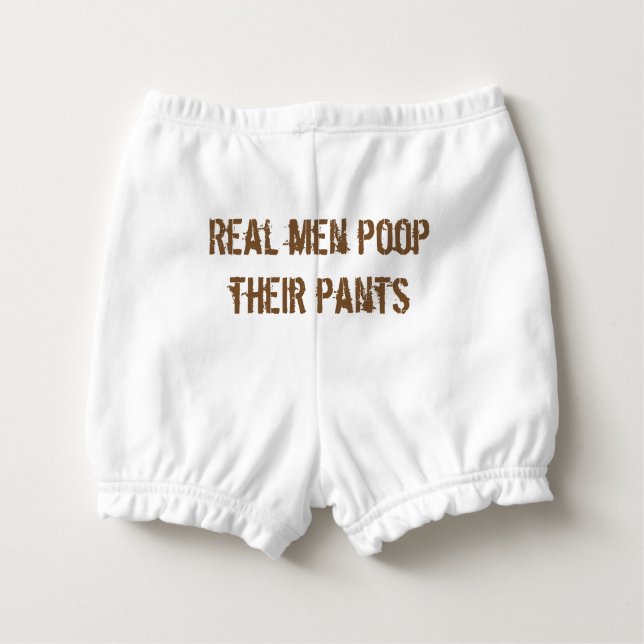 ECHTE MÄNNER KACKTE IHRE PANTEN Baby-Windelhöschen  (Rückseite)