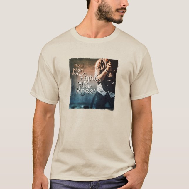 Echte Männer kämpfen um ihre Knie T-Shirt (Vorderseite)