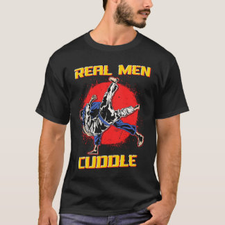 Echte Männer Kuscheln Lustige Kampfsportart BJJ Br T-Shirt