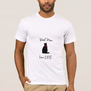 Echte Männer Liebe Katzen. Graphic, Cool White T-Shirt