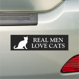 Echte Männer Liebe Katzen lustig Auto Magnet