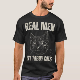 Echte Männer lieben getigerte Katzen Papa Lustig V T-Shirt