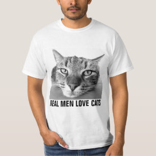 Echte Männer lieben Katzen, Herren-T-Shirts mit Ka T-Shirt