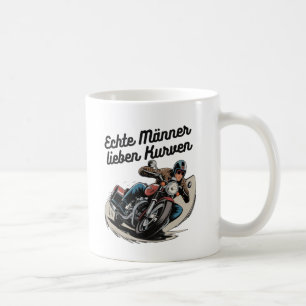 Echte Männer lieben Kurven - Tasse für Biker