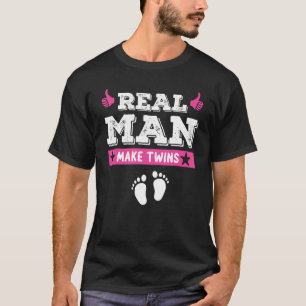 Echte Männer machen Twins New Papa Papa Spaß Vater T-Shirt