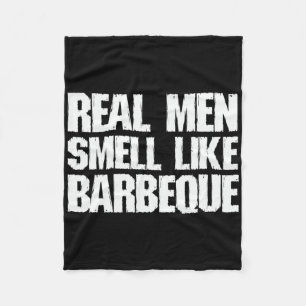 Echte Männer riechen nach Barbecue-Grill BBQ Vater Fleecedecke