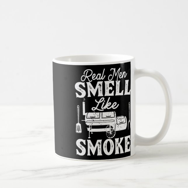 Echte Männer riechen nach Rauch - Pitmaster Bbq Sm Kaffeetasse (Rechts)