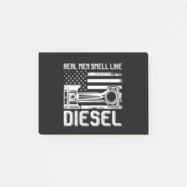 Echte Männer riechen wie Diesel-Funny-Mechanic-Ges Post-it Klebezettel (Vorderseite)