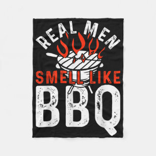 Echte Männer riechen wie Grillen Funny Grillen Smo Fleecedecke
