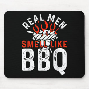 Echte Männer riechen wie Grillen Funny Grillen Smo Mousepad