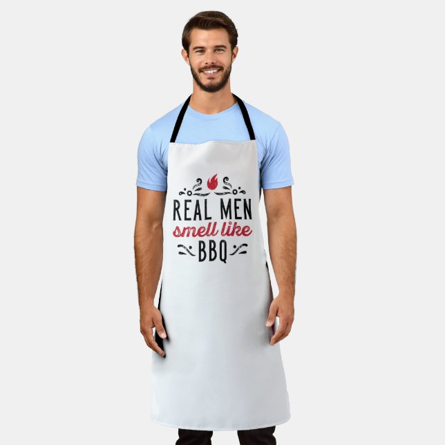 Echte Männer riechen wie GRILLEN Schürze (Getragen)